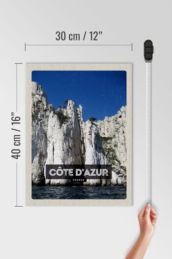 Panneau en bois voyage 30x40cm Côte d'Azur France Tourisme 4