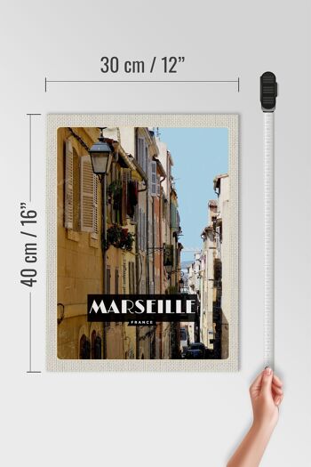 Panneau en bois voyage 30x40cm Marseille France cadeau vieille ville 4