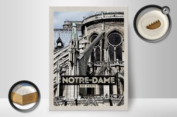 Panneau en bois voyage 30x40cm Architecture Notre-Dame de Paris 2