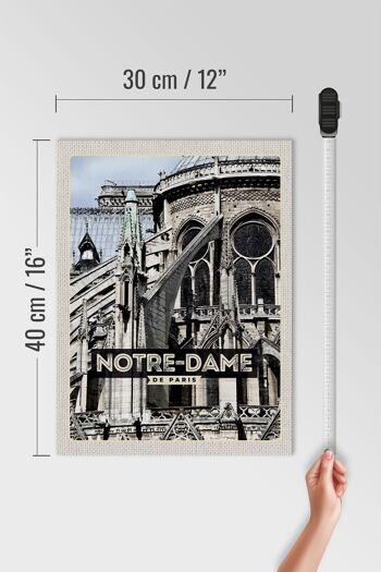 Panneau en bois voyage 30x40cm Architecture Notre-Dame de Paris 4