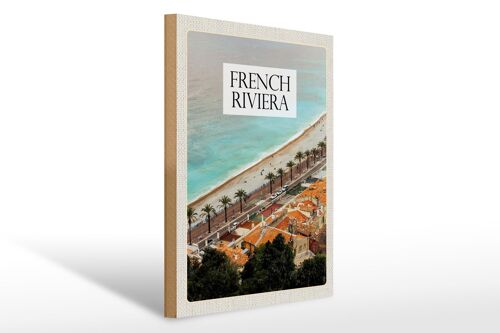 Holzschild Reise 30x40cm French Riviera Mittelmeerkï¿½ste