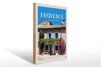 Panneau en bois voyage 30x40cm Maison Provence Alpes-Côte d'Azur 1