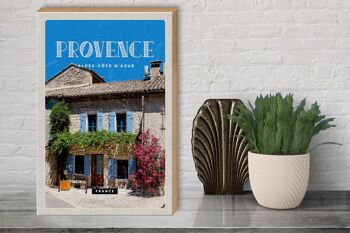 Panneau en bois voyage 30x40cm Maison Provence Alpes-Côte d'Azur 3