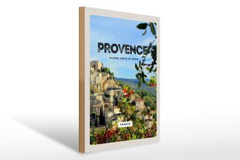 Panneau en bois voyage 30x40cm Provence France photo panoramique 1