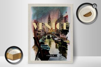 Panneau en bois voyage 30x40cm Venise Italie image pittoresque 2
