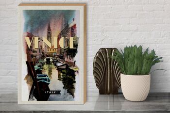 Panneau en bois voyage 30x40cm Venise Italie image pittoresque 3