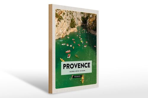 Holzschild Reise 30x40cm Provence cote d'azur France
