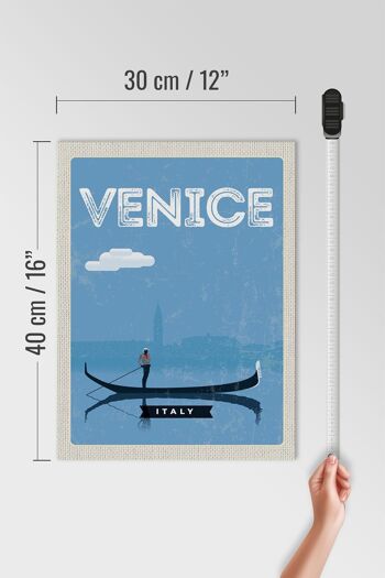 Panneau en bois voyage 30x40cm Venise Image pittoresque de Venise 4