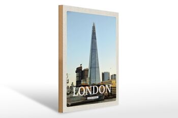 Panneau en bois voyage 30x40cm Londres ville Royaume-Uni 1