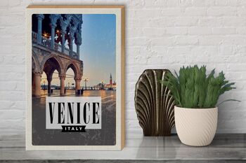 Panneau en bois voyage 30x40cm Venise Affiche panorama Venise 3