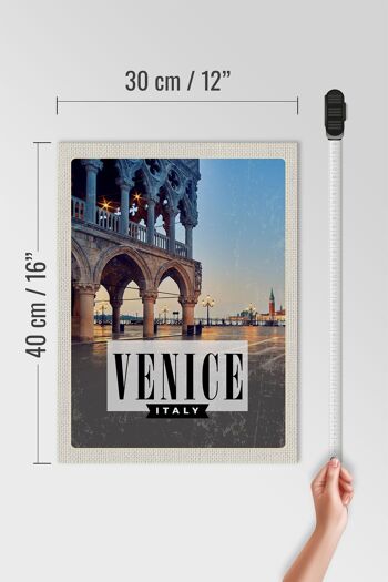 Panneau en bois voyage 30x40cm Venise Affiche panorama Venise 4