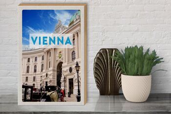 Panneau en bois voyage 30x40cm Vienne Autriche architecture voyage 3