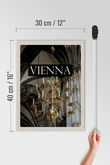 Panneau en bois voyage 30x40cm lustre Vienne Autriche 4