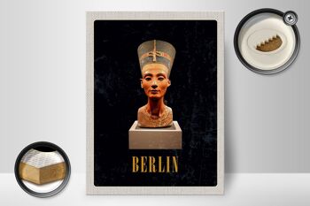 Panneau en bois voyage 30x40cm Berlin DE Museum Buste Néfertiti 2