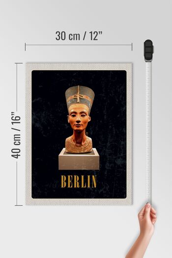 Panneau en bois voyage 30x40cm Berlin DE Museum Buste Néfertiti 4