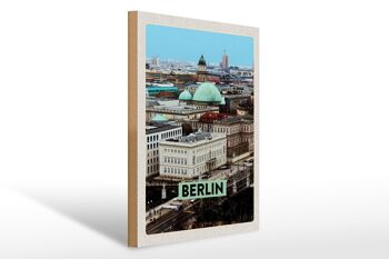Panneau en bois voyage 30x40cm Berlin Allemagne vue Berlin 1