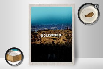 Panneau en bois voyage 30x40cm Bollywood Inde film films indiens 2