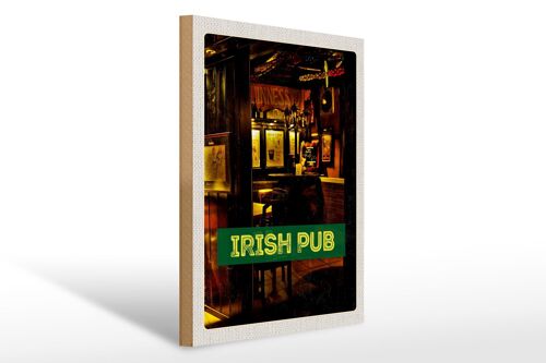 Holzschild Reise 30x40cm Irland Kneipe Irisches Pub Bier
