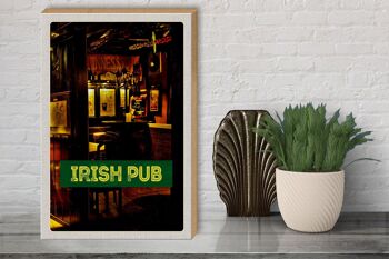 Panneau en bois voyage 30x40cm Irlande pub Irish pub beer 3