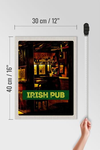 Panneau en bois voyage 30x40cm Irlande pub Irish pub beer 4