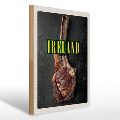 Cartello in legno da viaggio 30x40 cm Irlanda Irlandese Anbus Tomahawk Steak