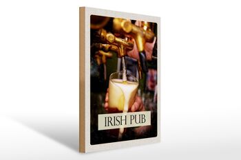 Panneau en bois voyage 30x40cm Irlande bière irlandaise tradition alcool 1