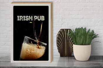 Panneau en bois voyage 30x40cm Irlande célébrer la bière 3