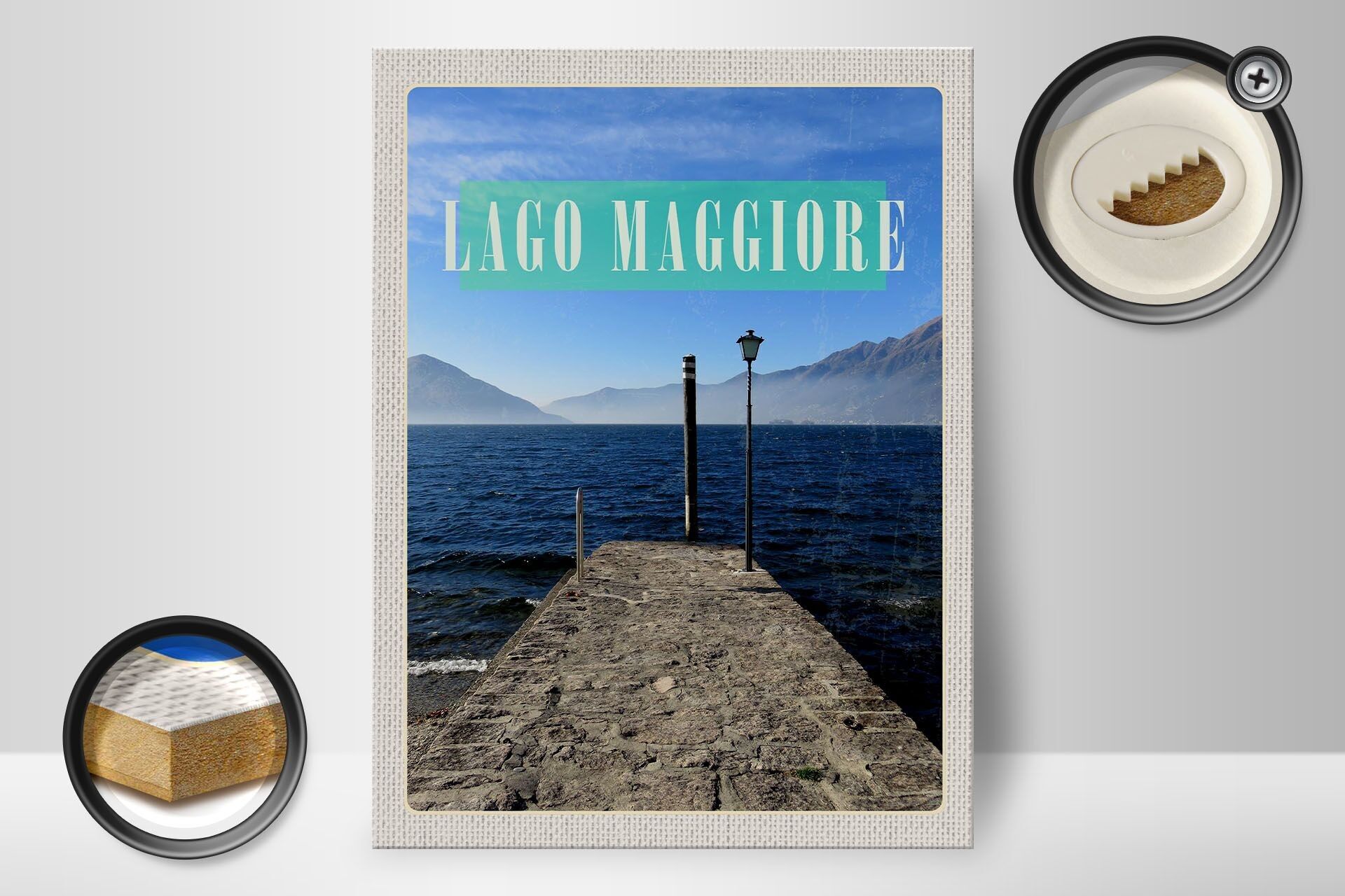 Buy wholesale Wooden sign travel 30x40cm Lago Maggiore island sea