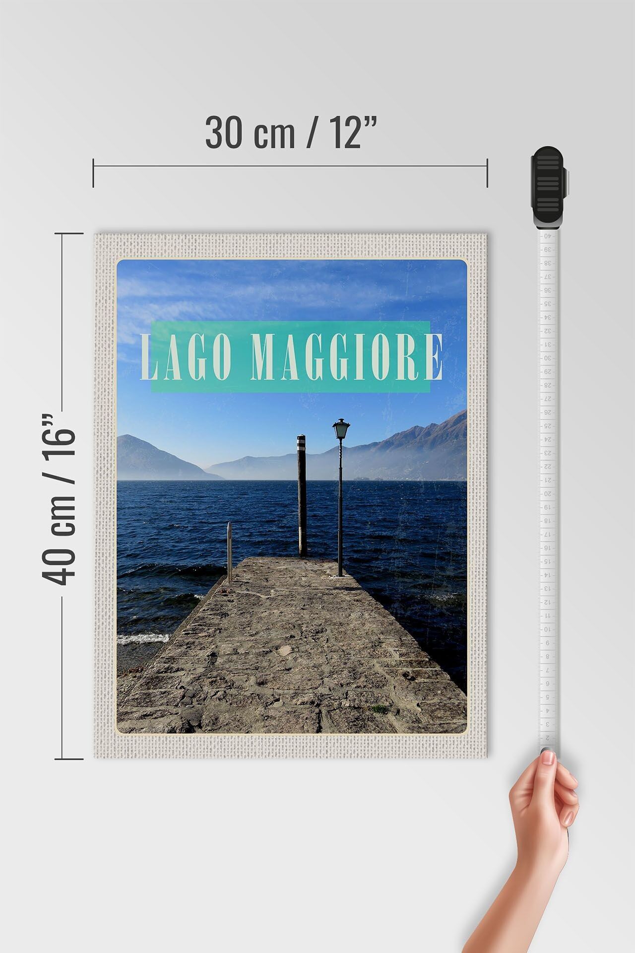 Buy wholesale Wooden sign travel 30x40cm Lago Maggiore island sea