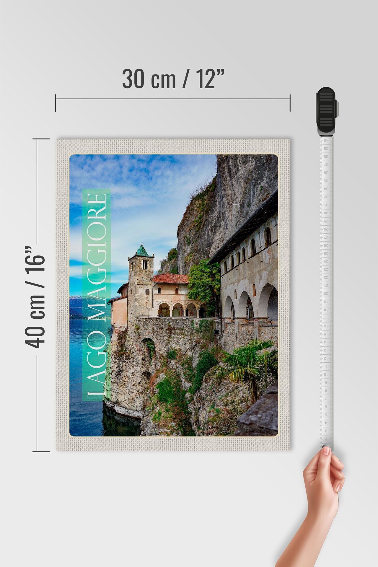 Buy wholesale Wooden sign travel 30x40cm Lago Maggiore rock wall