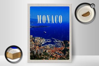 Panneau en bois voyage 30x40cm Monaco France Europe Voyage 2
