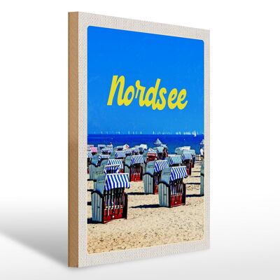 Holzschild Reise 30x40cm Nordsee Strand Meer