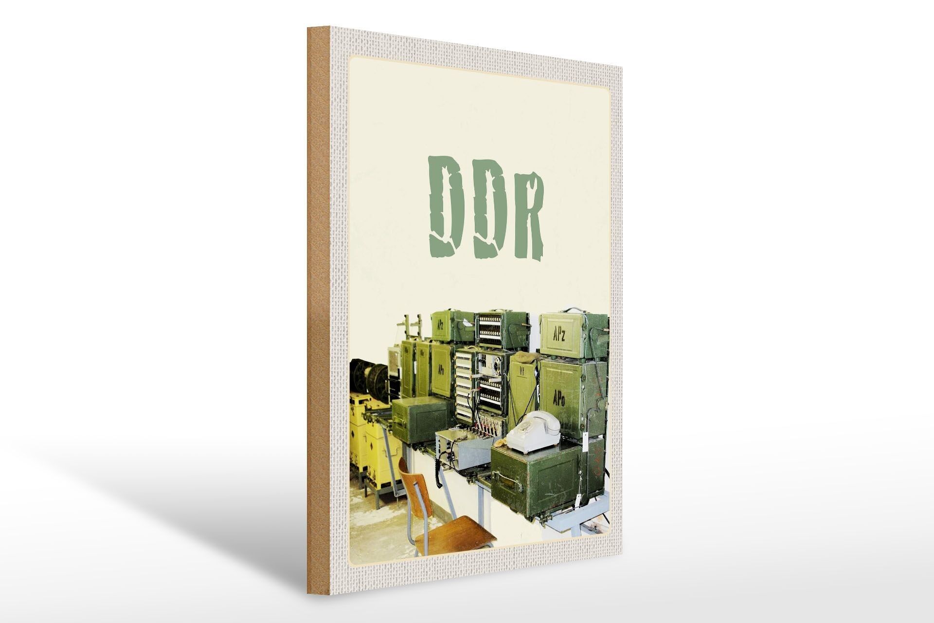 Cartel de madera viaje 30x40cm RDA centralita telefónica nostalgia