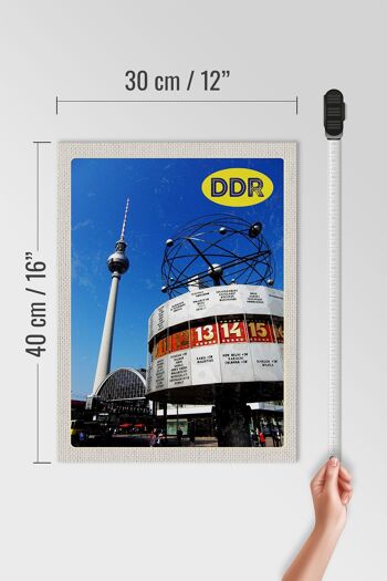 Panneau en bois voyage 30x40cm RDA Berlin Alexanderplatz vue 4