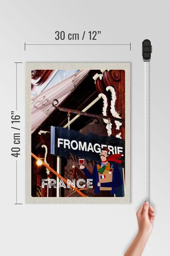 Panneau en bois voyage 30x40cm France Restaurant Fromagerie 4