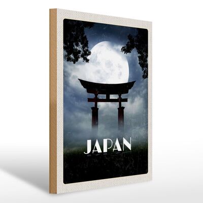 Holzschild Reise 30x40cm Japan Shinto Miyajima Kultur Religion