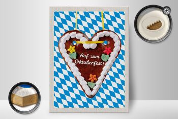 Panneau en bois voyage 30x40cm célébration du pain d'épice de l'Oktoberfest de Munich 2