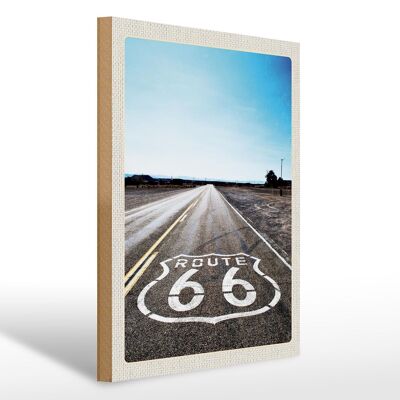 Cartello in legno da viaggio 30x40 cm USA America street Route 66 Chicago