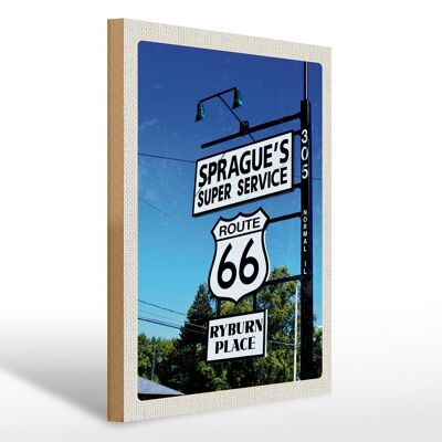 Cartello in legno da viaggio 30x40 cm USA America Los Angeles Route 66