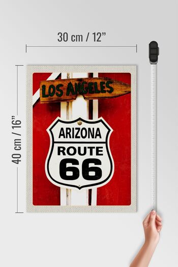 Panneau en bois voyage 30x40cm USA Los Angeles Arizona Route 66 vacances 4