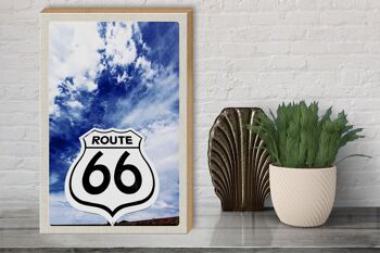 Panneau en bois voyage 30x40cm Amérique USA Road Route 66 Heaven 3