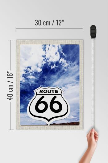 Panneau en bois voyage 30x40cm Amérique USA Road Route 66 Heaven 4