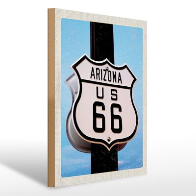 Cartello in legno viaggio 30x40cm America USA Arizona Road Route 66