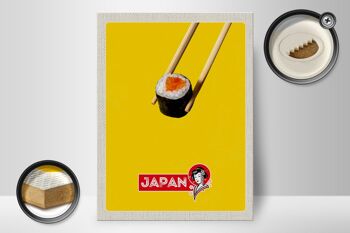 Panneau en bois voyage 30x40cm, baguettes à sushi japonaises, nourriture pour poisson 2
