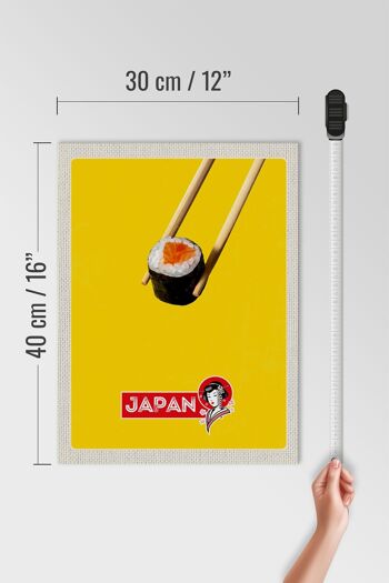 Panneau en bois voyage 30x40cm, baguettes à sushi japonaises, nourriture pour poisson 4