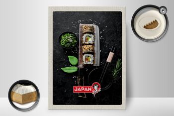 Panneau en bois voyage 30x40cm, japon, asie, Sushi, poisson, baguettes 2