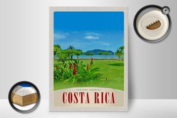 Panneau en bois voyage 30x40cm Costa Rica Amérique Centrale plage mer 2