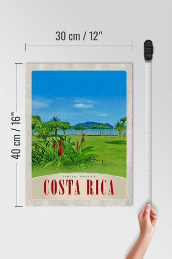 Panneau en bois voyage 30x40cm Costa Rica Amérique Centrale plage mer 4