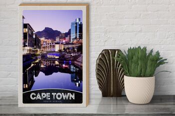 Panneau en bois voyage 30x40cm Cape Town Afrique du Sud ville vacances de luxe 3
