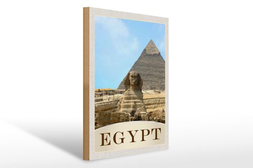 Holzschild Reise 30x40cm Ägypten Afrika Pyramide Wüste Urlaub